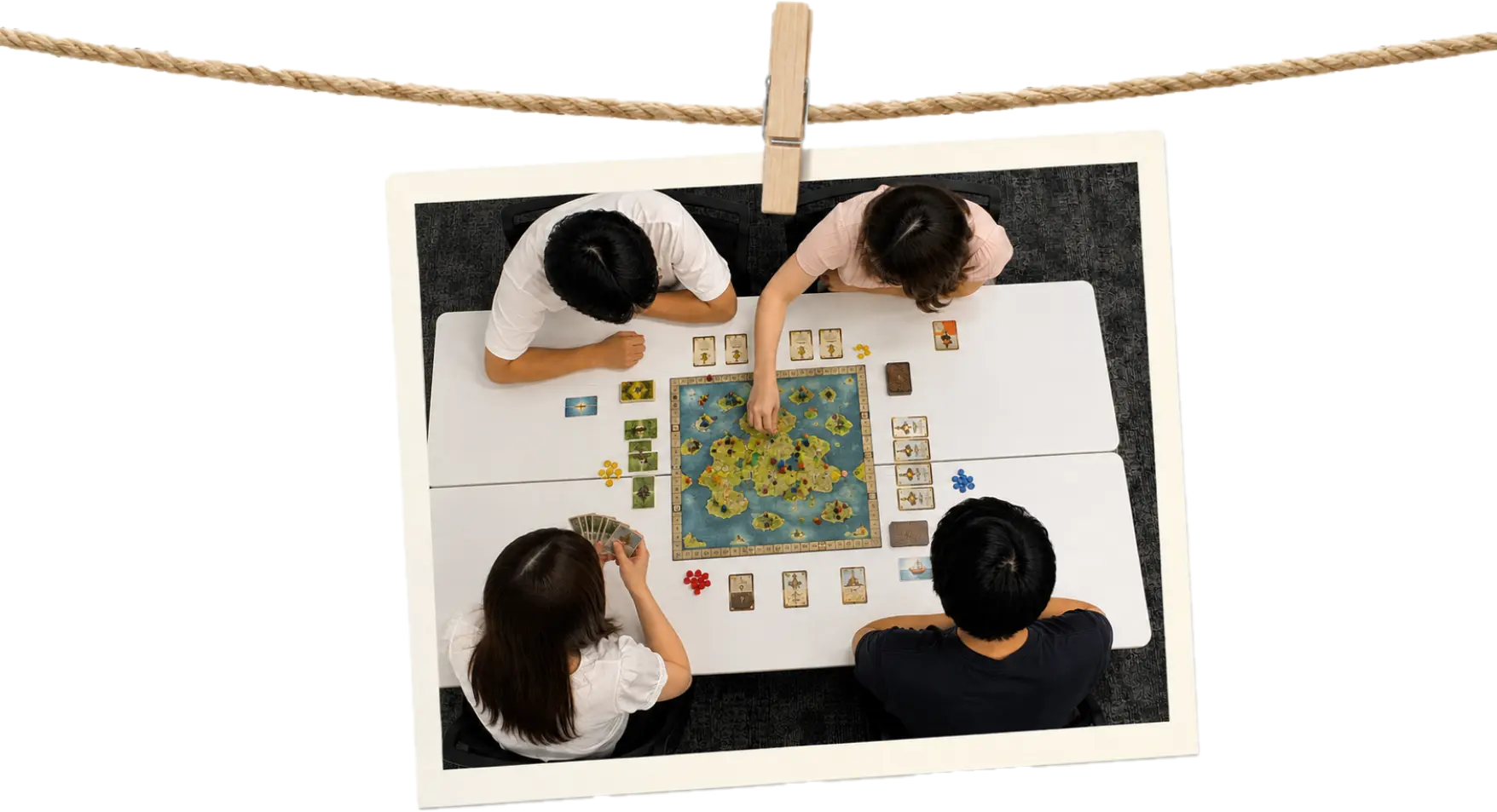 ボードゲームを持ち込んで遊べる
